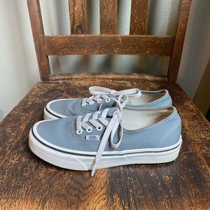 with original box! Vans low top, blue, women’s 6.5 shoe.